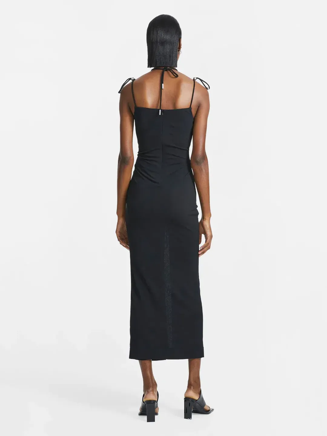 Dion Lee Gathered Butterfly Dress Black Size 8 for rent on The Volte - main image