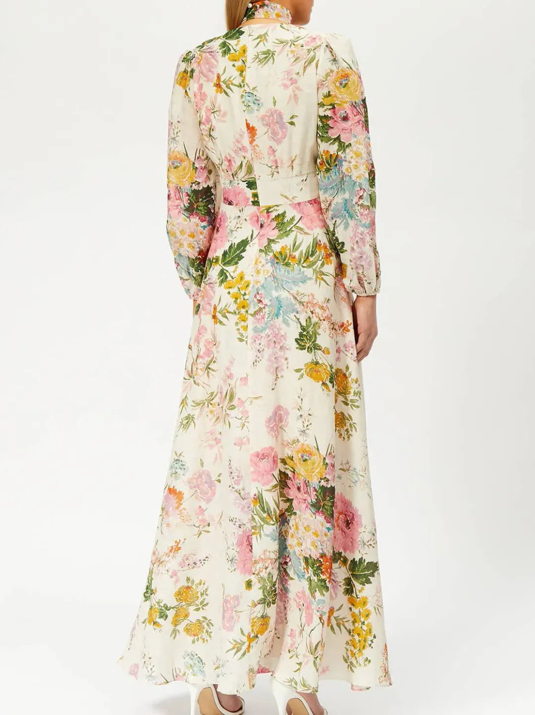 Zimmermann Heathers Plunge Long Maxi Dress Garden Floral Size 2 / AU 12 for rent on The Volte - main image