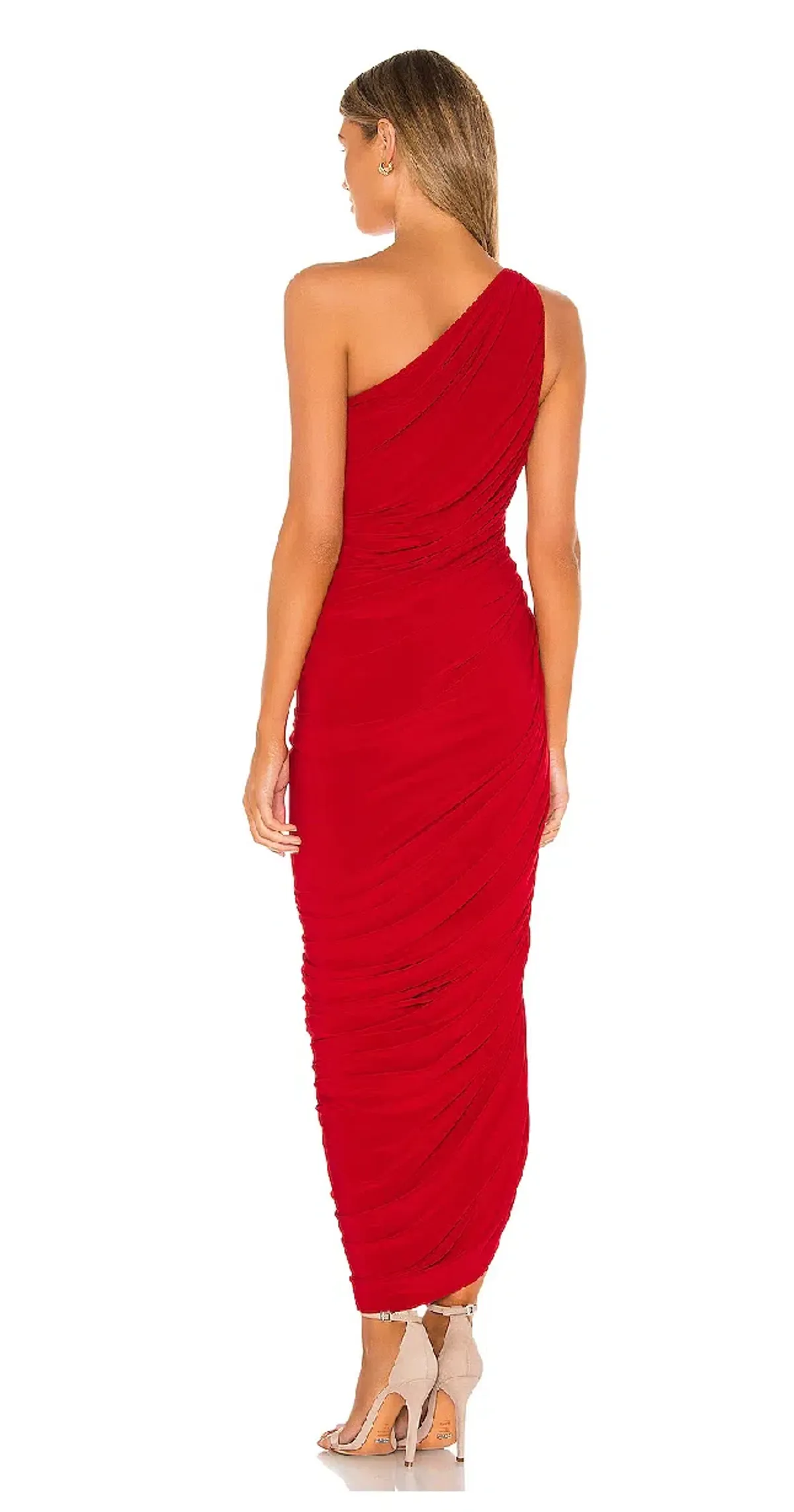 Norma Kamali Diana Gown Tiger Red Size 10 - Image 3