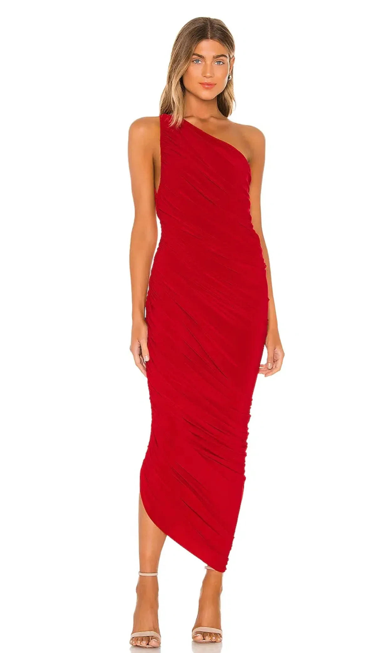 Norma Kamali Diana Gown Tiger Red Size 10 - Image 1
