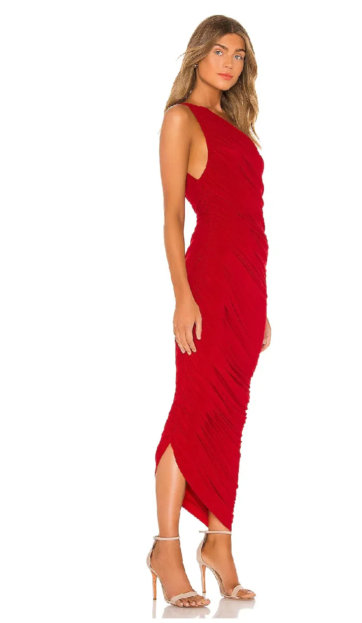 Norma Kamali Diana Gown Tiger Red Size 10 - Image 2