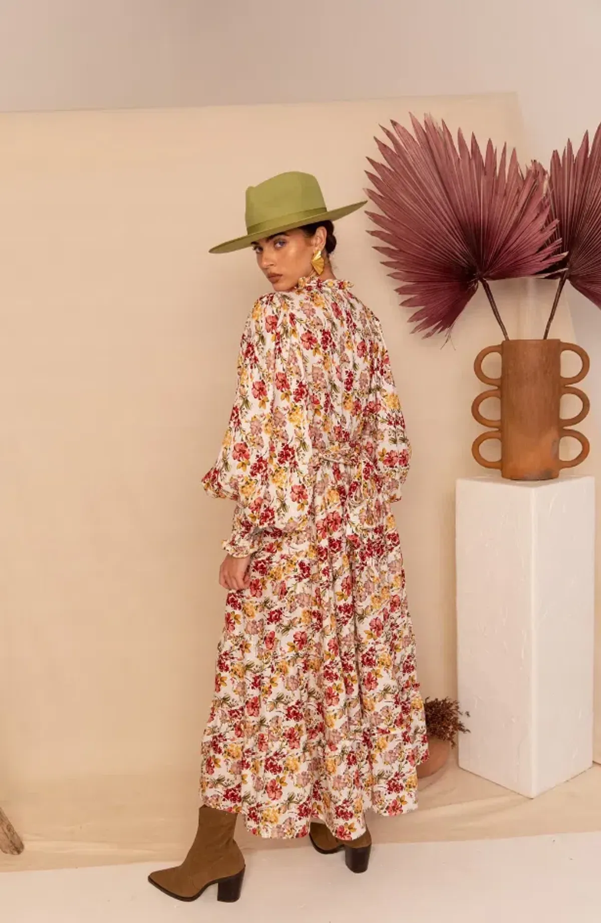 Aje Aurelia Floral Linen Gown Print Size 12 - Image 6