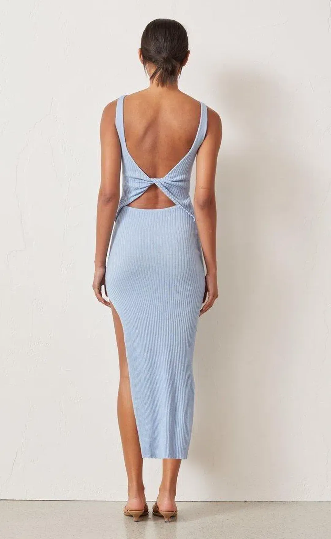 Bec and Bridge Riviera Knit Midi Dress Blue Size 8 for rent on The Volte - main image