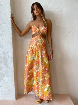 Issy Citrus Dress in Aloha Print Size 6 for rent on The Volte - image 1