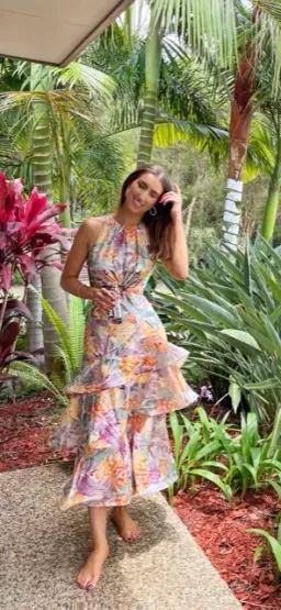 Sheike Imperial Floral Midi Dress Print Size 8 for rent on The Volte - image 3