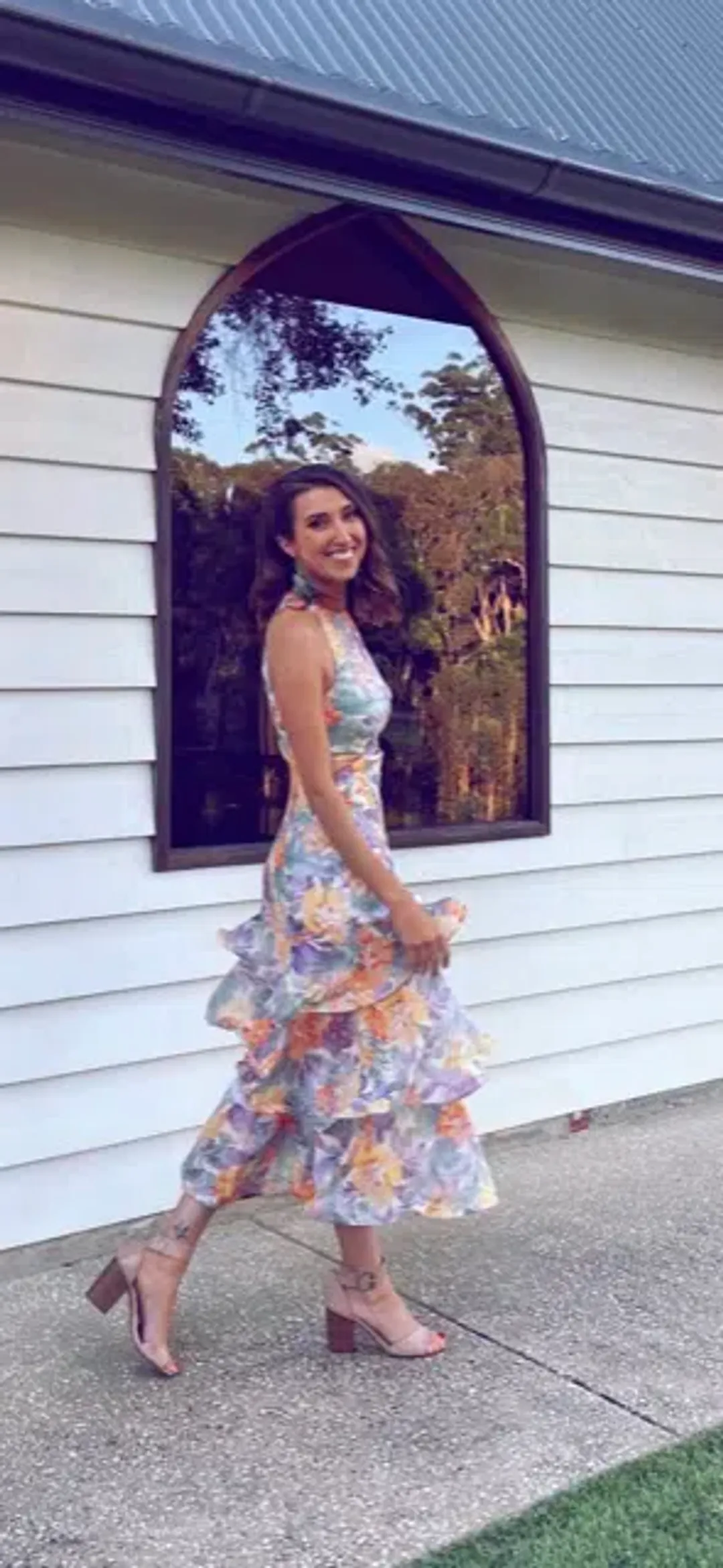 Sheike Imperial Floral Midi Dress Print Size 8 for rent on The Volte - main image