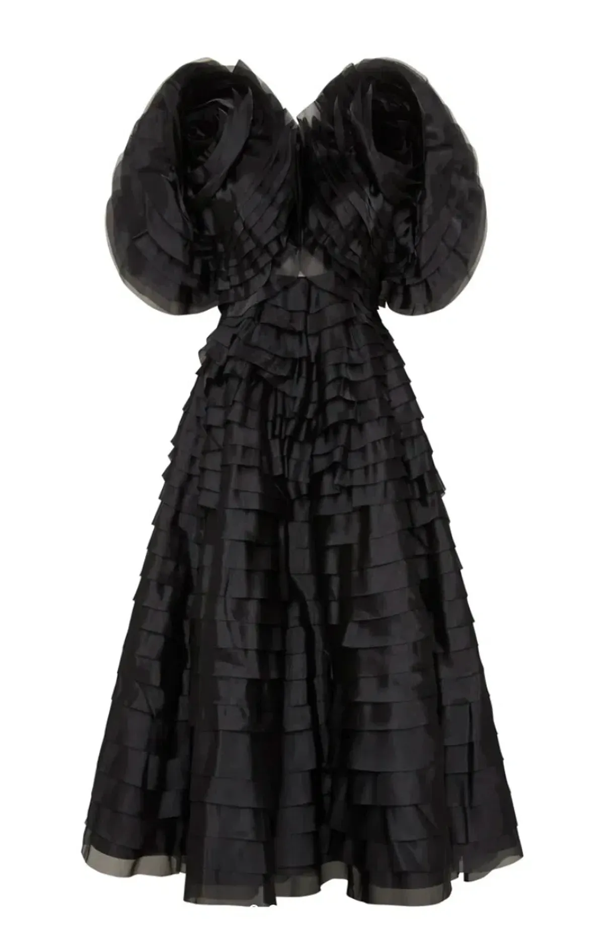 Aje Amour Ruffle Midi Dress Black Size 8 - Image 6