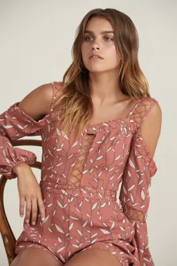 Finders Keepers Borderlines Playsuit Print Size M / Au 10 for rent on The Volte - image 2