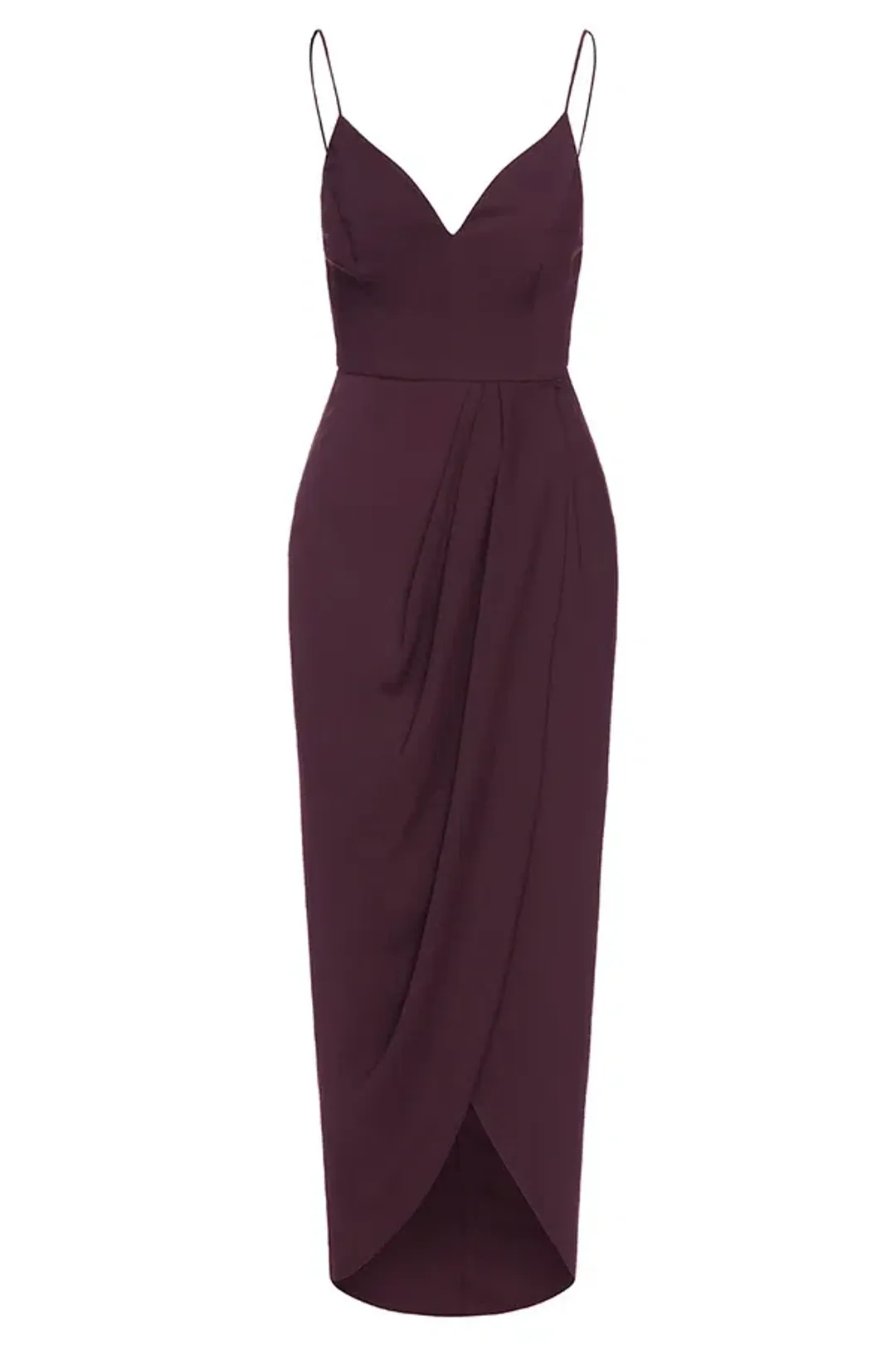 Shona Joy Core Cocktail Dress Aubergine Size 10 for rent on The Volte - main image