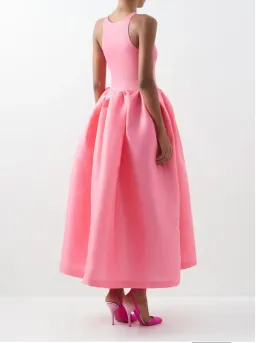 Marques' Almeida Cotton And Taffeta Midi Dress in Pink Size S / Au 8 for rent on The Volte - image 2