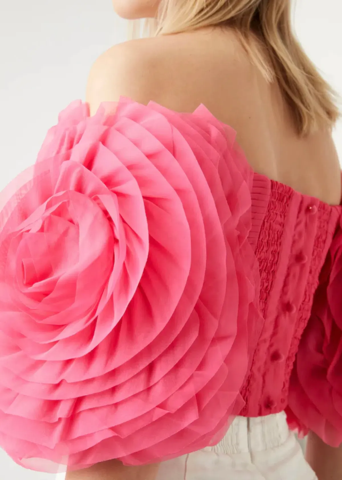 Aje Armour Bubble Top Pink Size 8 - Image 3