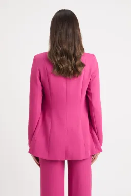 Kookai The Oyster Slim Blazer & Pants Set Fuchsia Size 8/34 for rent on The Volte - image 3