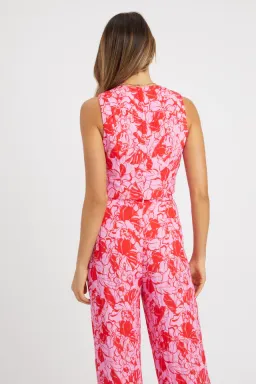 Kookai Tiah Knot Top And Pant Set Red Floral Print Size 8 for rent on The Volte - image 3