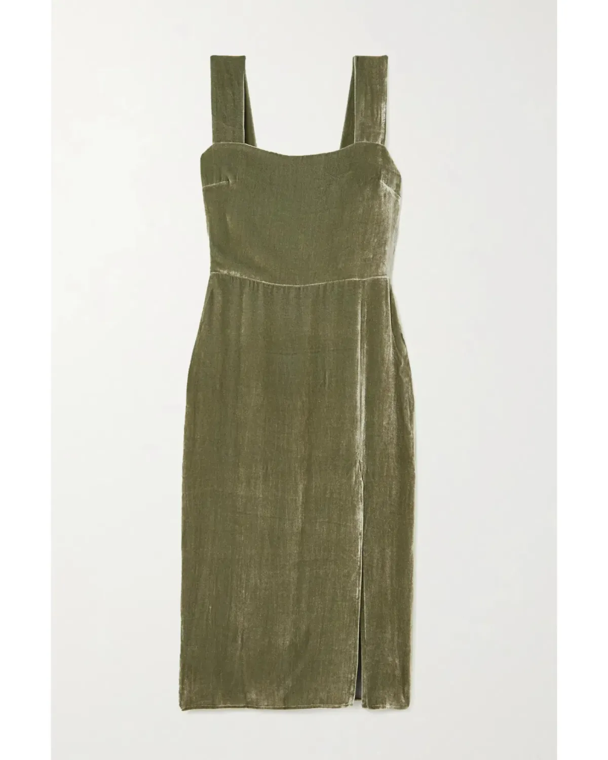 Reformation Velvet Midi Dress Artichoke Size AU 4 - Image 3