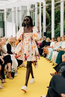 Aje Dassia Puff Sleeve Mini Dress Print Size 6 for rent on The Volte - image 3