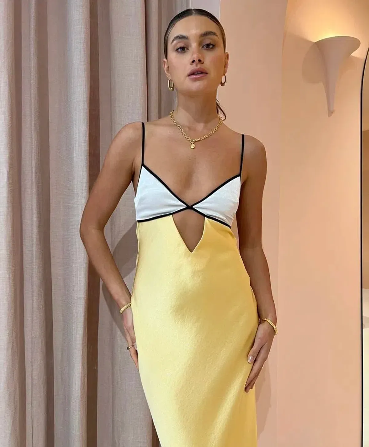 Bec & Bridge Nadia Bustier Maxi Dress Yellow Size 8 - Image 5