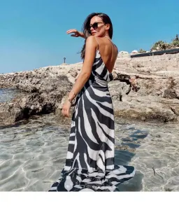 Derma Department Arielle Maxi Dress Zebra Print Size 10 for rent on The Volte - image 5