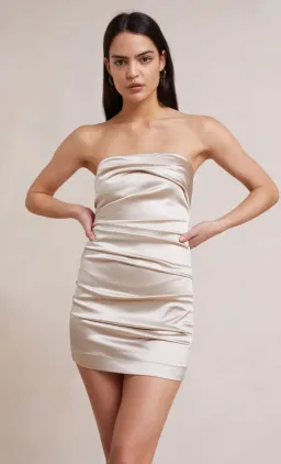 Bec & Bridge Heather Mini Dress Champagne Size 8 for rent on The Volte - image 2