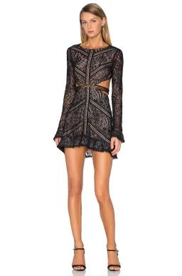 For Love and Lemons Emerie Cut Out Dress Black Size XS/ AU 6 for rent on The Volte - image 1