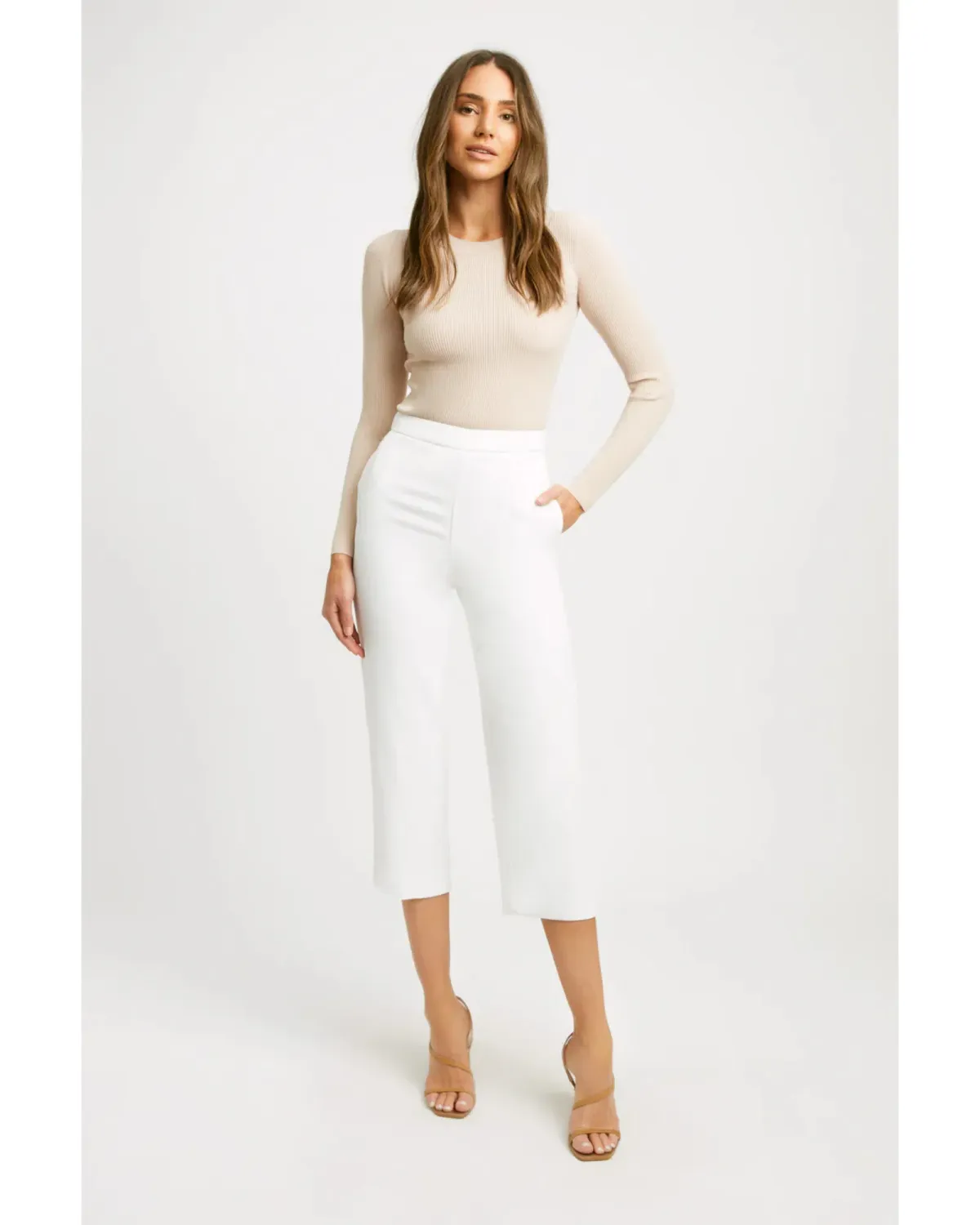 Kookai Oyster Pants White Size AU 8 - Image 1