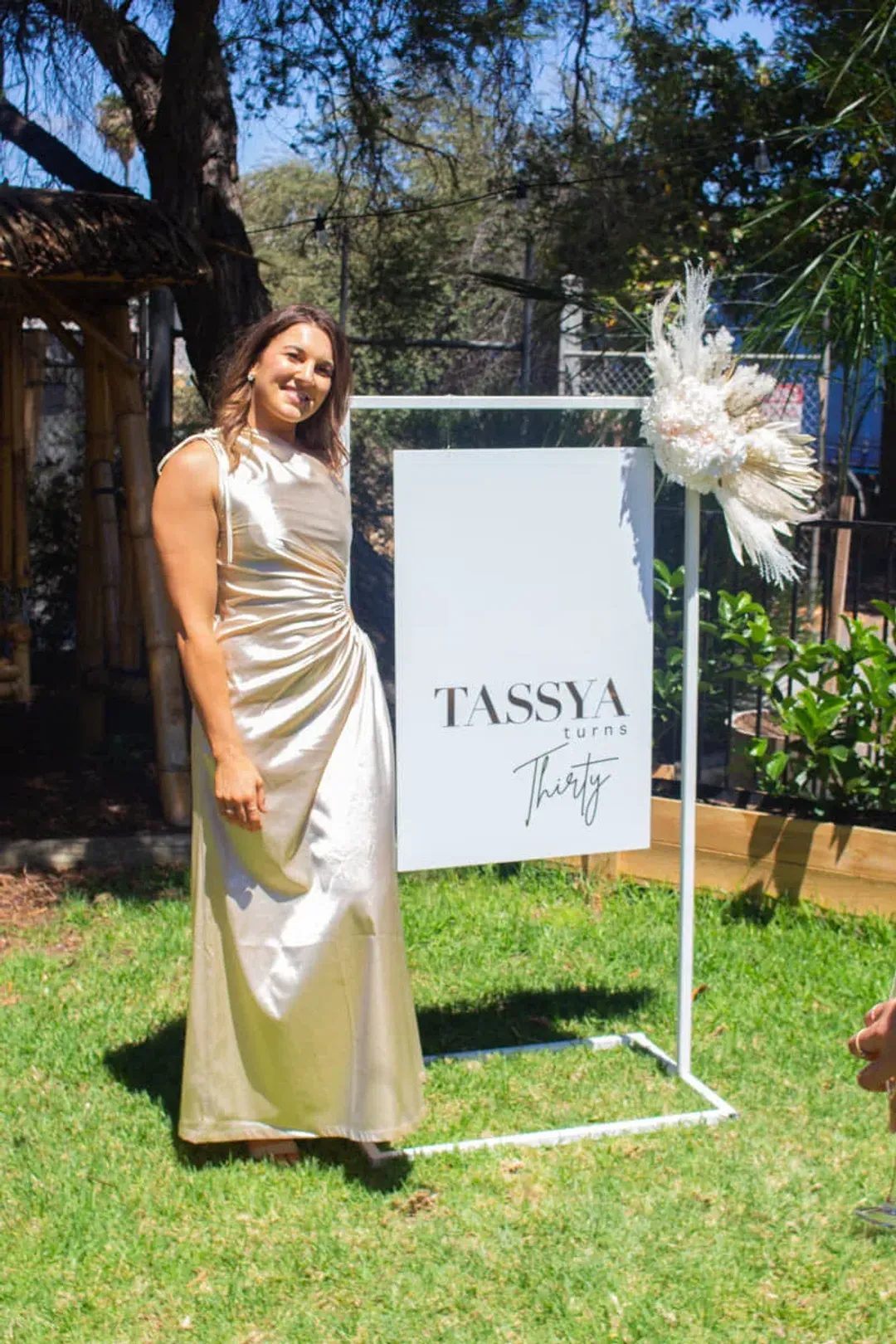 Sonya Moda Nour Ocean Pearl Dress in Gold Size 12 for rent on The Volte - main image