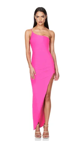 Nookie Neon Pink Aria One Shoulder Gown Pink Size 8 for rent on The Volte - image 2