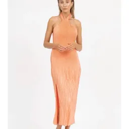 L'Idee Soiree Halter Gown Orange Size 10 for rent on The Volte - image 3