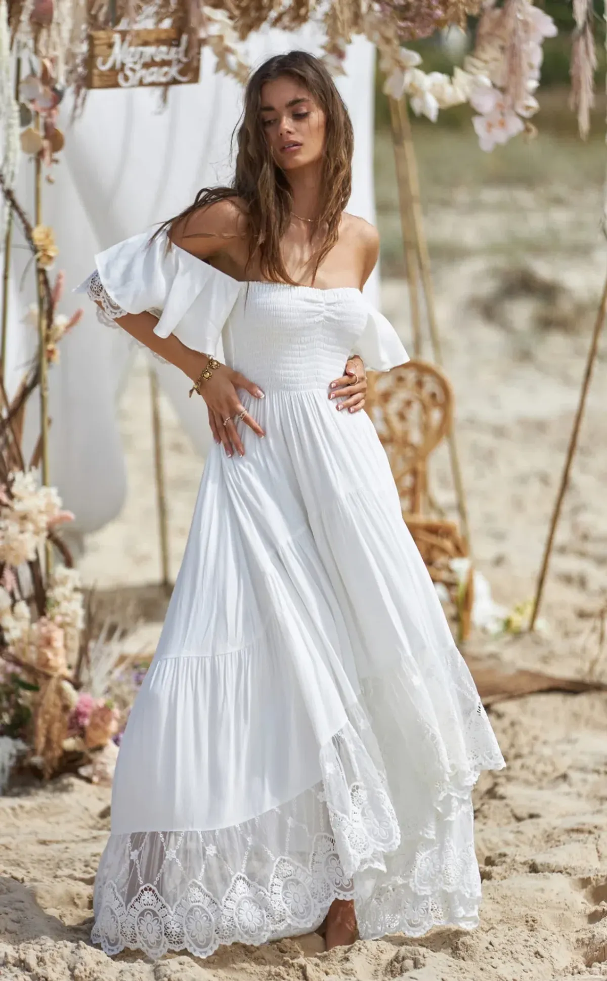 Coven & Co Folklore Gown Natural White Size M - Image 7