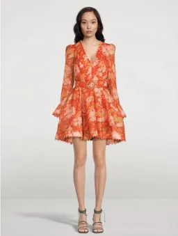 Zimmermann Kaleidoscope Mini Dress Amber Orange Size 1 / Au 10 for rent on The Volte - image 1