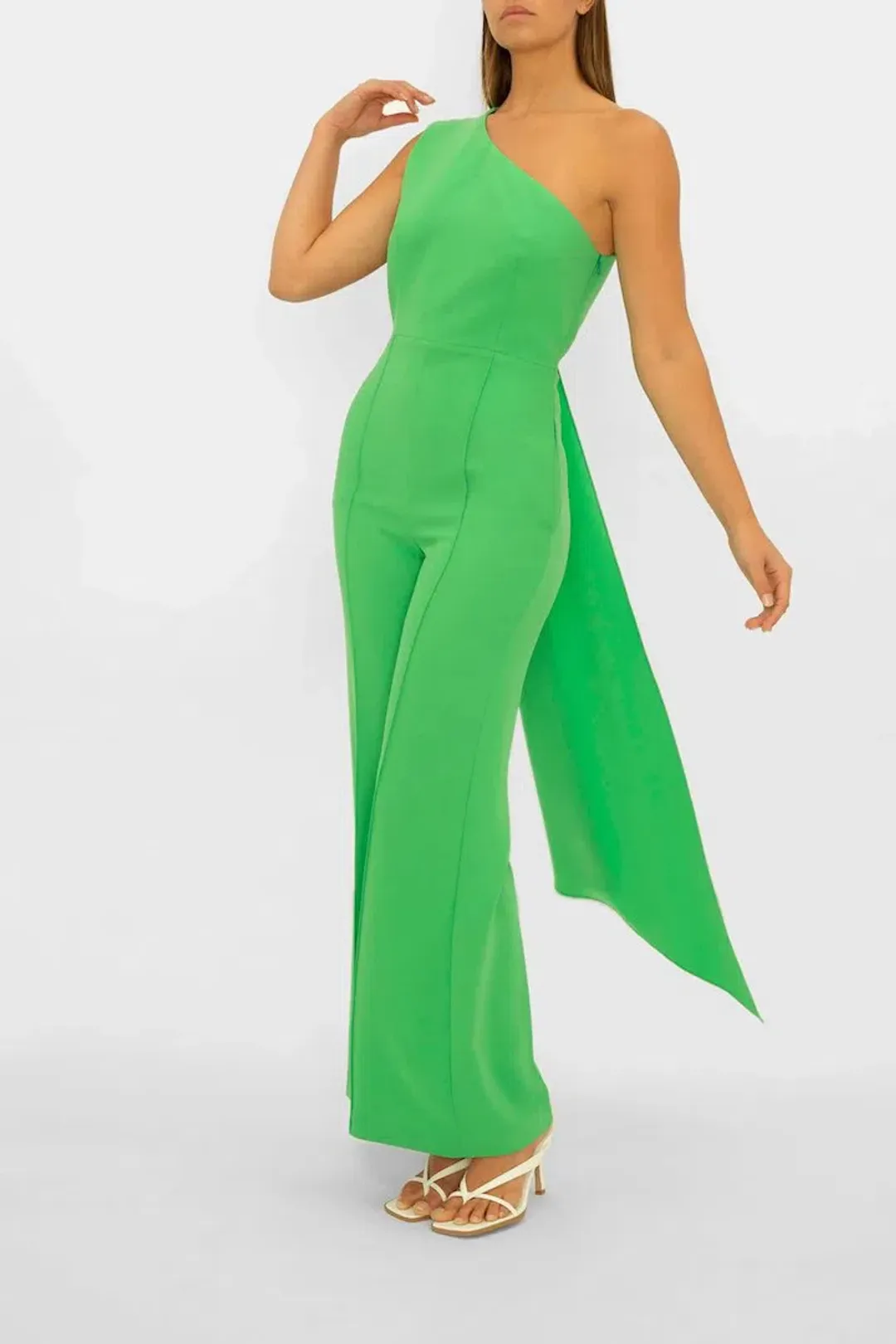 Carla Zampatti Homage To Carla Jumpsuit Apple Green Size 4 for rent on The Volte - main image