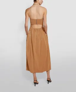 Camilla & Marc Alexie Midi Dress in Tan Size 8 for rent on The Volte - image 2