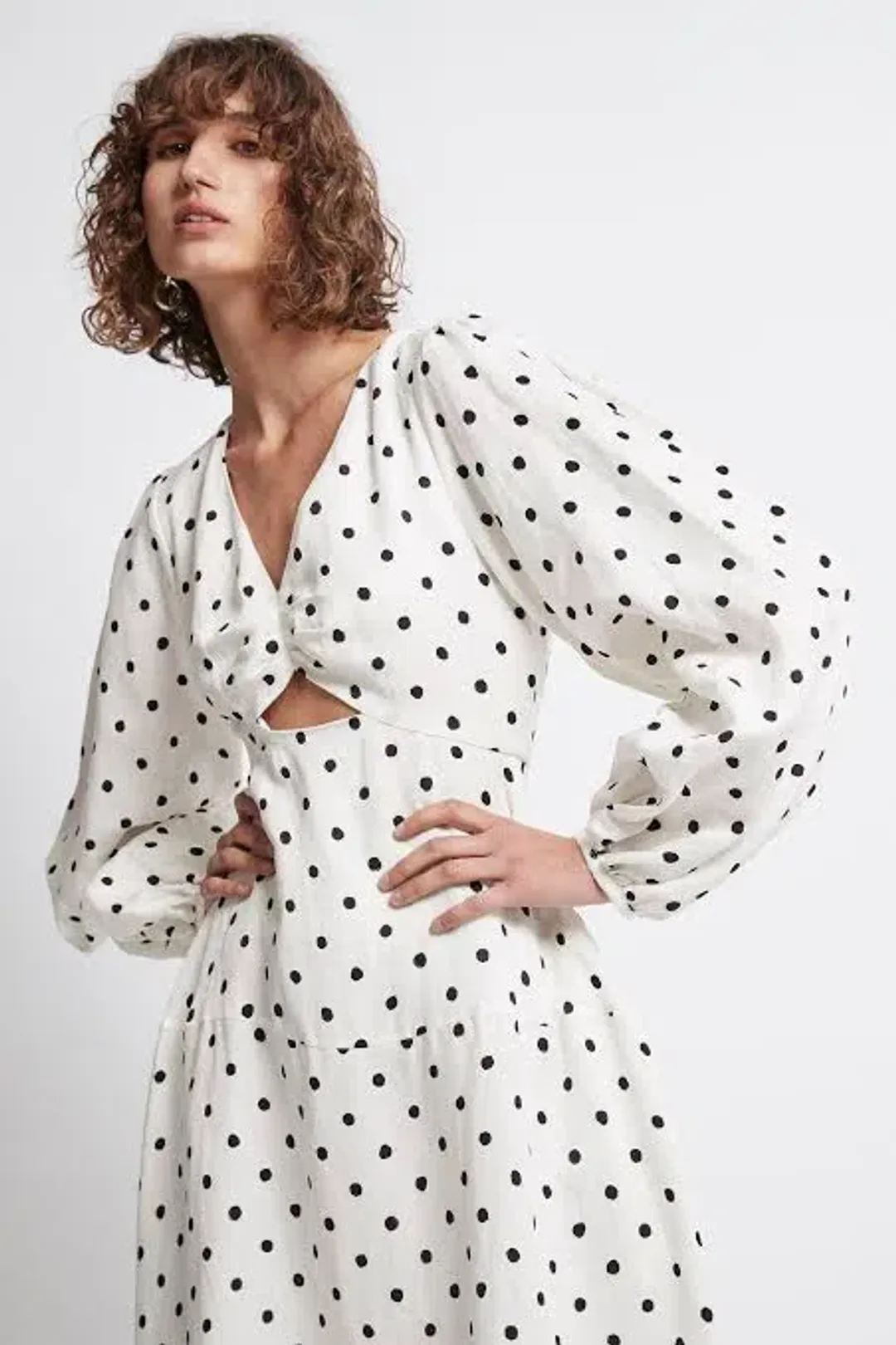 Aje Liberation Blouson Midi Dress Print Size 6 for rent on The Volte - main image