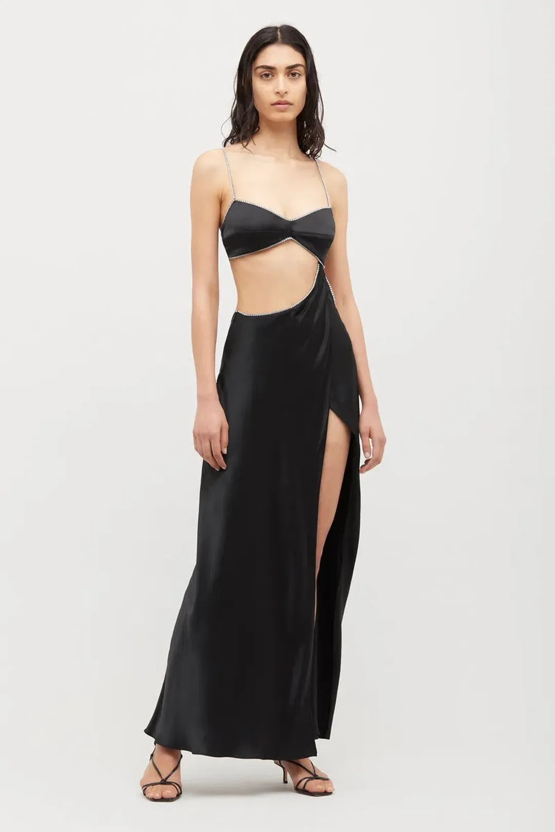 Michael Lo Sordo Symic Crystalline Luna Maxi Dress Black Size XS / Au 6 for rent on The Volte - main image