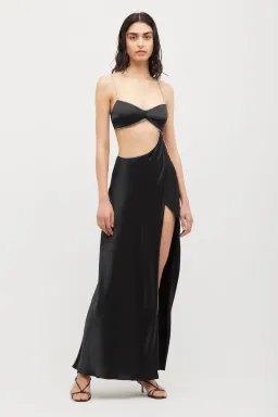 Michael Lo Sordo Symic Crystalline Luna Maxi Dress Black Size XS / Au 6 for rent on The Volte - image 3