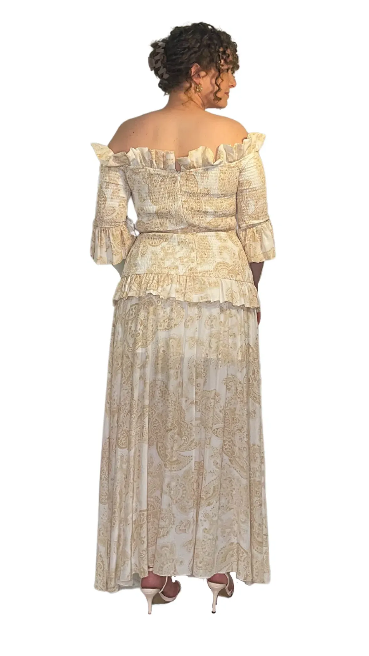 Thurley Golden Hour Maxi Dress Buttermilk Size 10 - Image 4