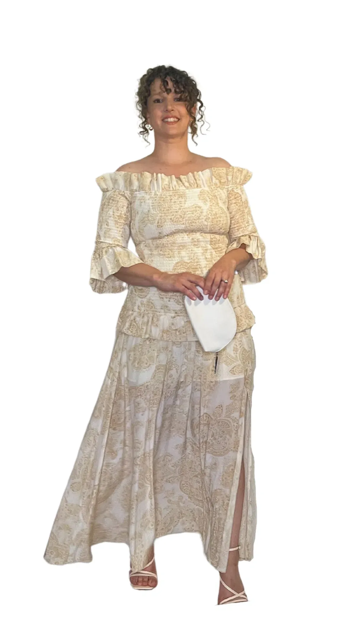 Thurley Golden Hour Maxi Dress Buttermilk Size 10 - Image 2