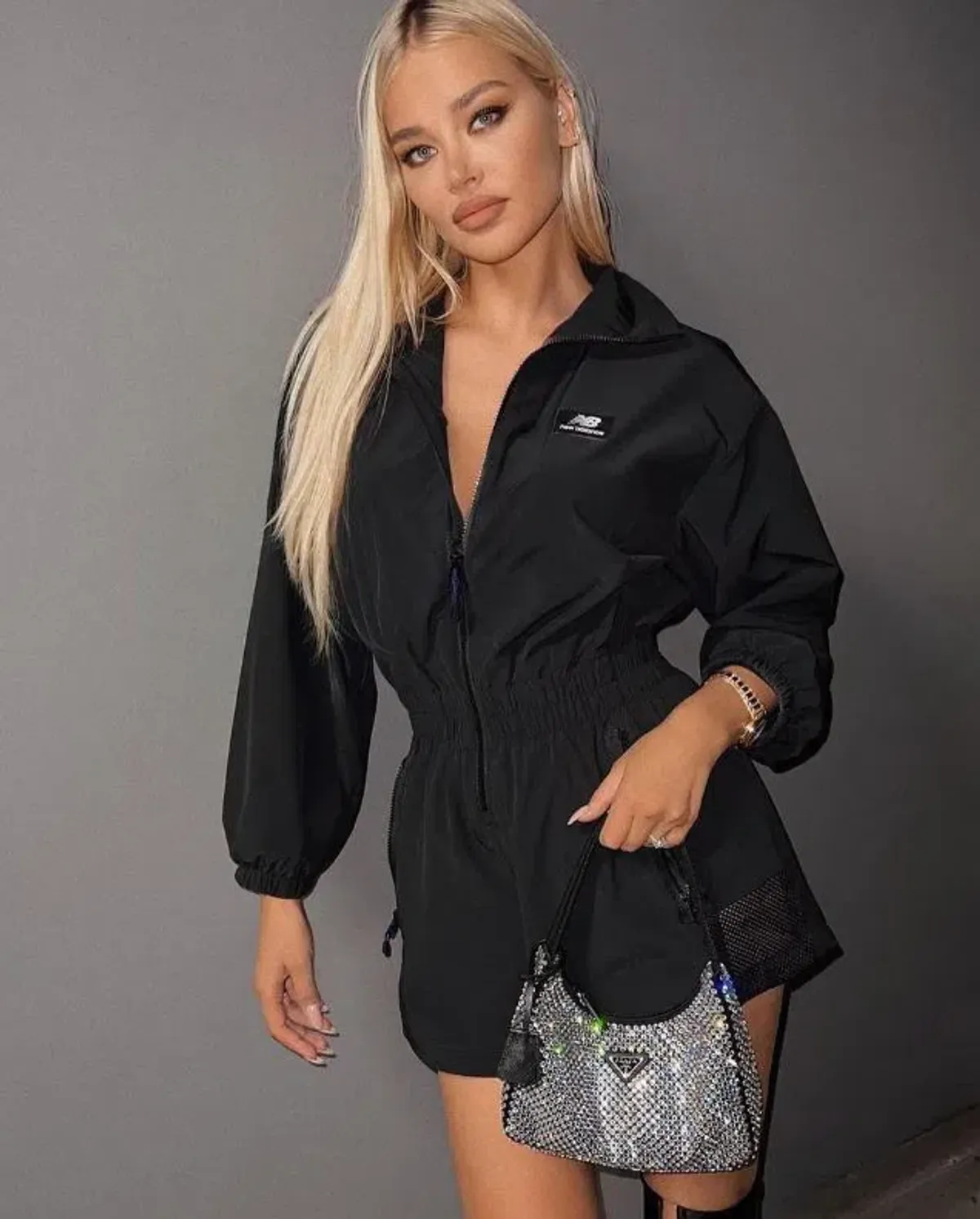 Prada Satin Mini-Bag with Crystals - Image 5