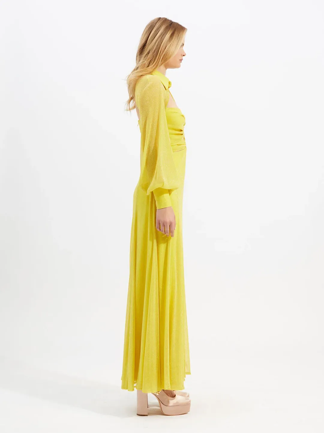 Alice McCall Sunset Kiss Midi Dress in Mango Size 10 for rent on The Volte - main image
