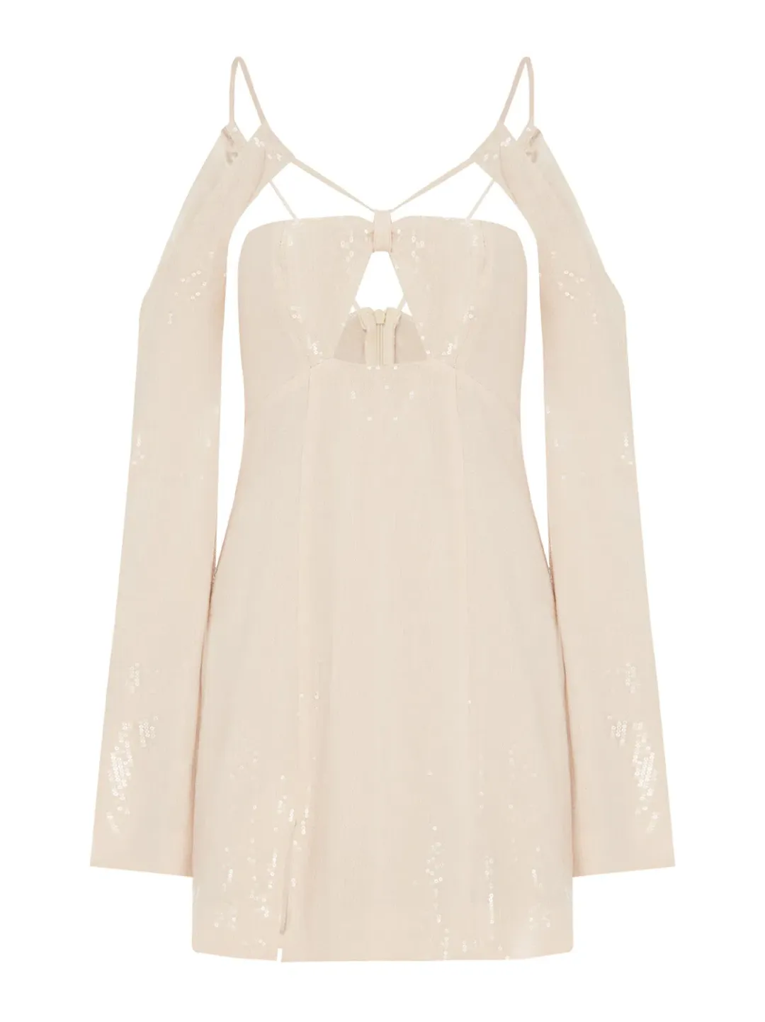Alice McCall Night Sky Mini Dress in Chai Latte Size 6 for rent on The Volte - main image