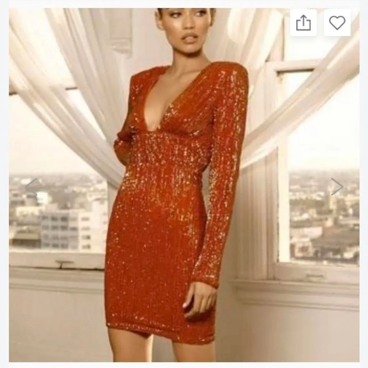 Abyss By Abby Virgo Mini Dress in Burnt Orange Size 8 - Image 1