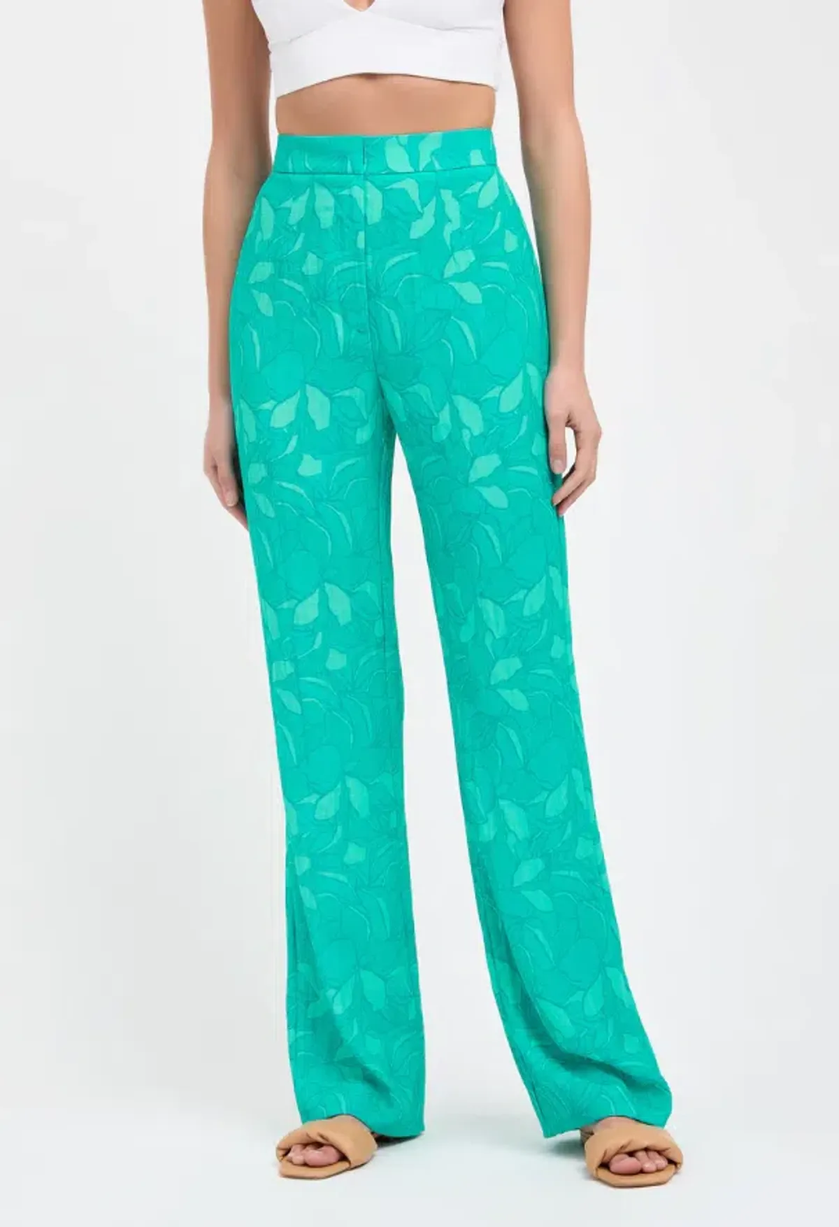 Kookai Annika Pants Aqua Green Size AU 14 - Image 3