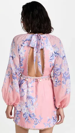 Zimmermann Postcard Floral Mini Dress Print Size 0 / Au 8 for rent on The Volte - image 3