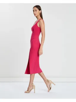 Bec & Bridge Hibiscus Midi Dress Magenta Pink Size AU 6 for rent on The Volte - image 3
