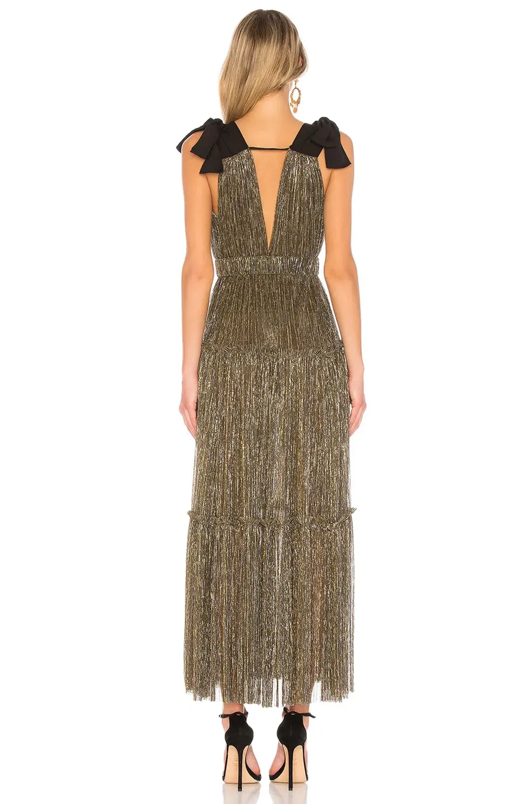 Sabina Musayev Ray Dress Gold Size 12 for rent on The Volte - main image