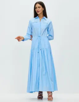 Sass & Bide The Weather Shirt Dress Sky Blue Size 14 for rent on The Volte - image 1