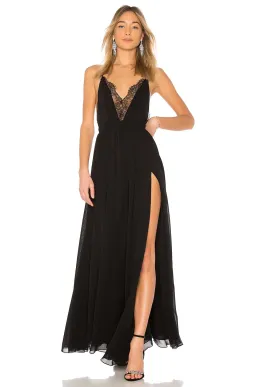 Michael Costello x Revolve Justin Gown Black Size 12 for rent on The Volte - image 1