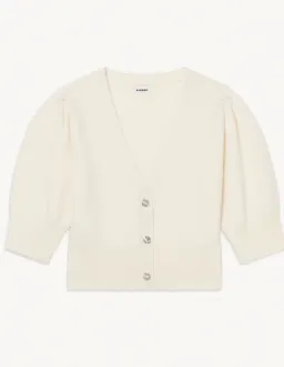 Sandro Wool Cardigan Ecru Size 1 for rent on The Volte - image 4