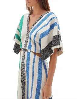 Bassike Textured Cotton Cut Out Dress Multi Size 3 for rent on The Volte - image 2