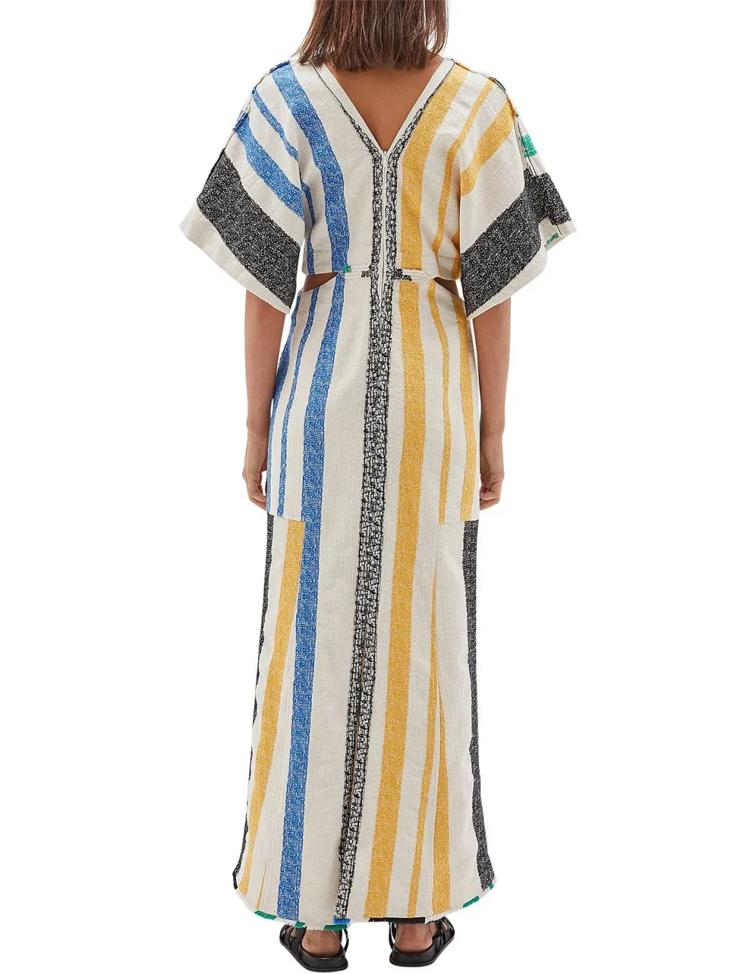 Bassike Textured Cotton Cut Out Dress Multi Size 3 for rent on The Volte - main image