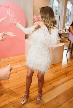 Zian Couture Custom Made Dress White Size 6 for rent on The Volte - image 4